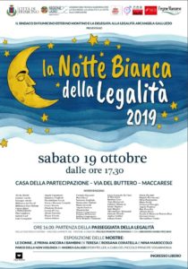 cop Notte Bianca della Legalità Fiumicino 2019: NO! alla Mafia senza se e senza ma