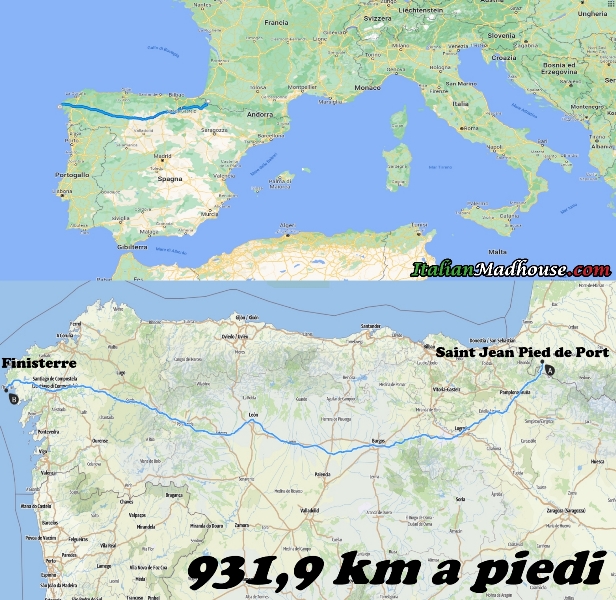 due mappe 1 Tutte le tappe del mio cammino (con video)